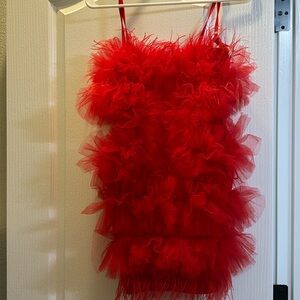Cute mini poof dress with side cutouts